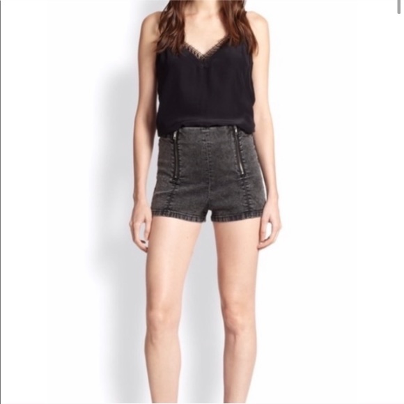 Kooples grey high waist zipper shorts - Picture 1 of 2